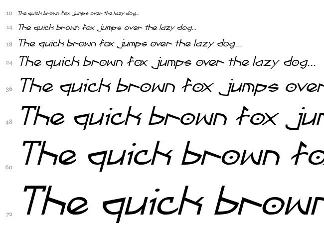 Fractyl font waterfall